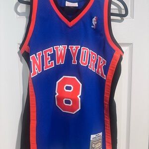 Mitchell & Ness Blue and Red Hardwood Classics Jersey